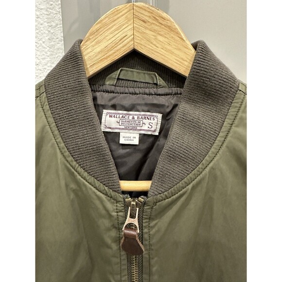 J. CREW Wallace & Barnes Bomber Military Jacket Green Men’s Sz S Small - Picture 6 of 6